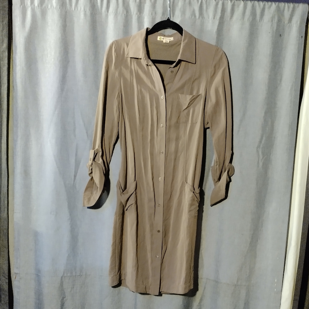 Akini Button front shirt dress